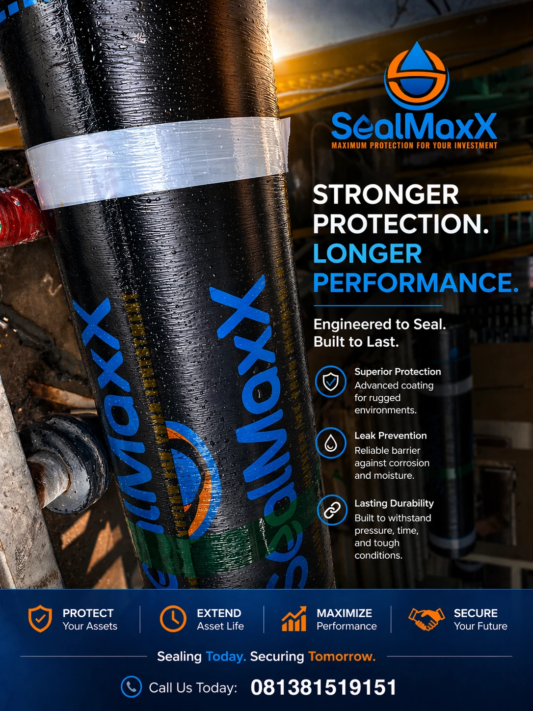 Material waterproofing membran bakar untuk proteksi bangunan - SealMaxx